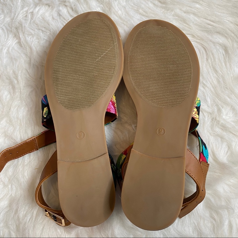Dolce Mojo Moxy Floral Strap Sandals Cognac 9 - Picture 13 of 16